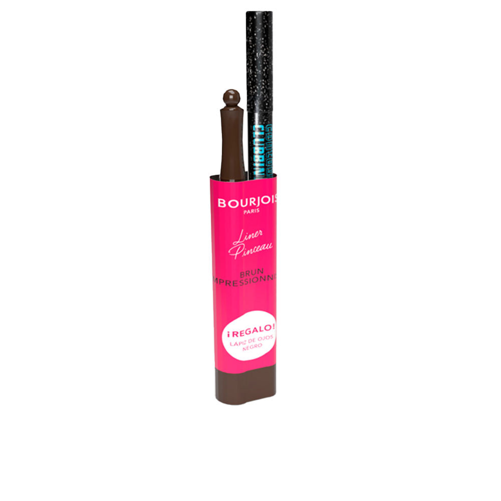 Bourjois Liner Pinceau 24H Eyeliner Brun Impressionniste + Contour Clubbing Eyeliner 2x1.20g