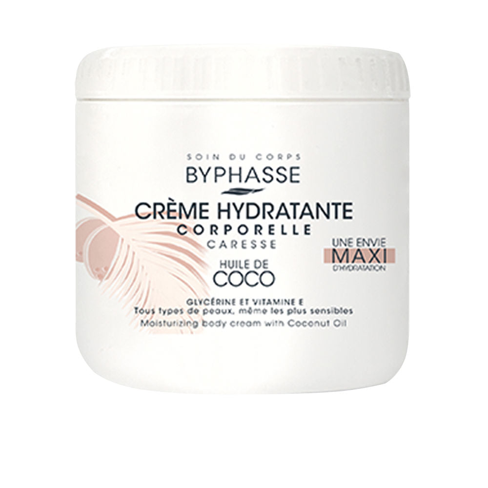 Crema hidratante corporal con aceite de coco Byphasse 500 ml