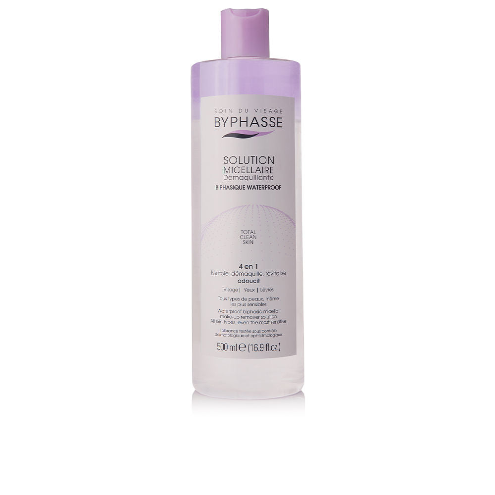 Byphasse Solución Micelar Desmaquillante Bifásico Resistente al Agua 500 ml