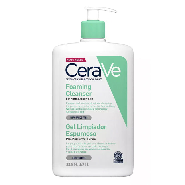 Cerave Foaming Cleanser Gel Espuma de Limpeza Purificante 1000ml