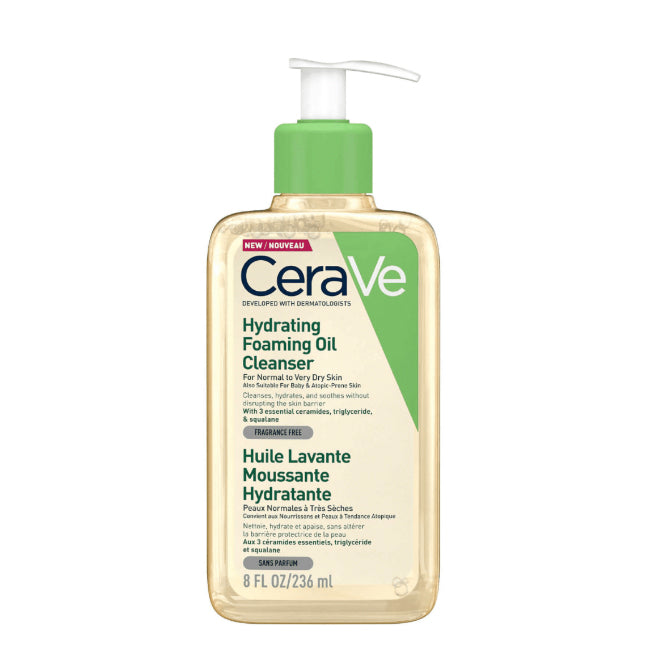 Cerave Hydrating Foaming Oil Cleanser Óleo Creme de Limpeza 236ml