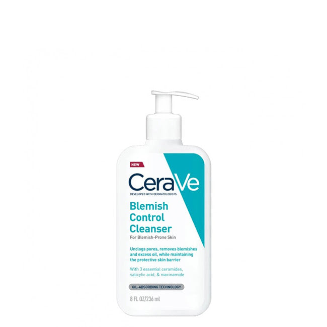Cerave Blemish Control Cleanser Gel Limpeza Anti-Imperfeições 236ml