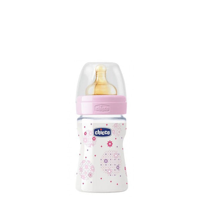 Chicco Benessere Biberão de Látex 0M+ Rosa 150ml