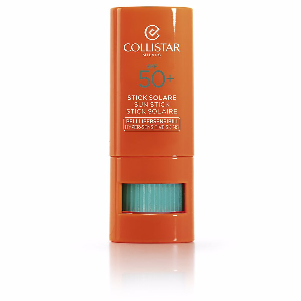 Collistar Stick Solar Protección Activa para Pieles Hipersensibles SPF 50+, Adecuado para Lunares, Cicatrices y Tatuajes, Textura Transparente, Resistente al Agua, 9 ml