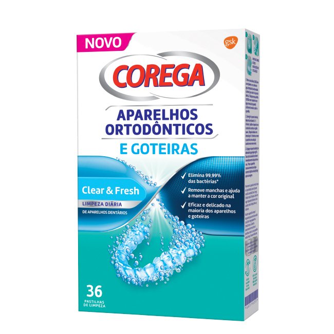 Corega Ortodoncias & Ferulas 36 Tabletas Limpiadoras