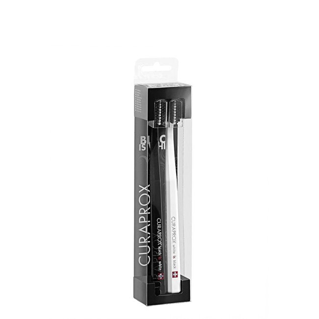 Curaprox Black Is White Escova de Dentes Duo Branca+Preta x2