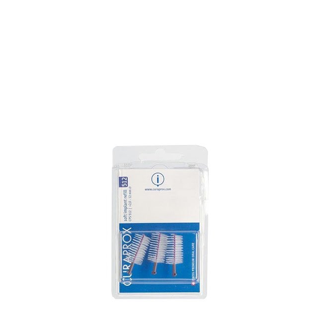 Curaprox CPS Implant 512 Recarga Escovilhão 3un