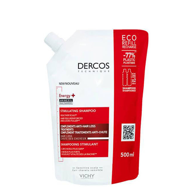 Recambio de champú estimulante Dercos Energy+ 500 ml