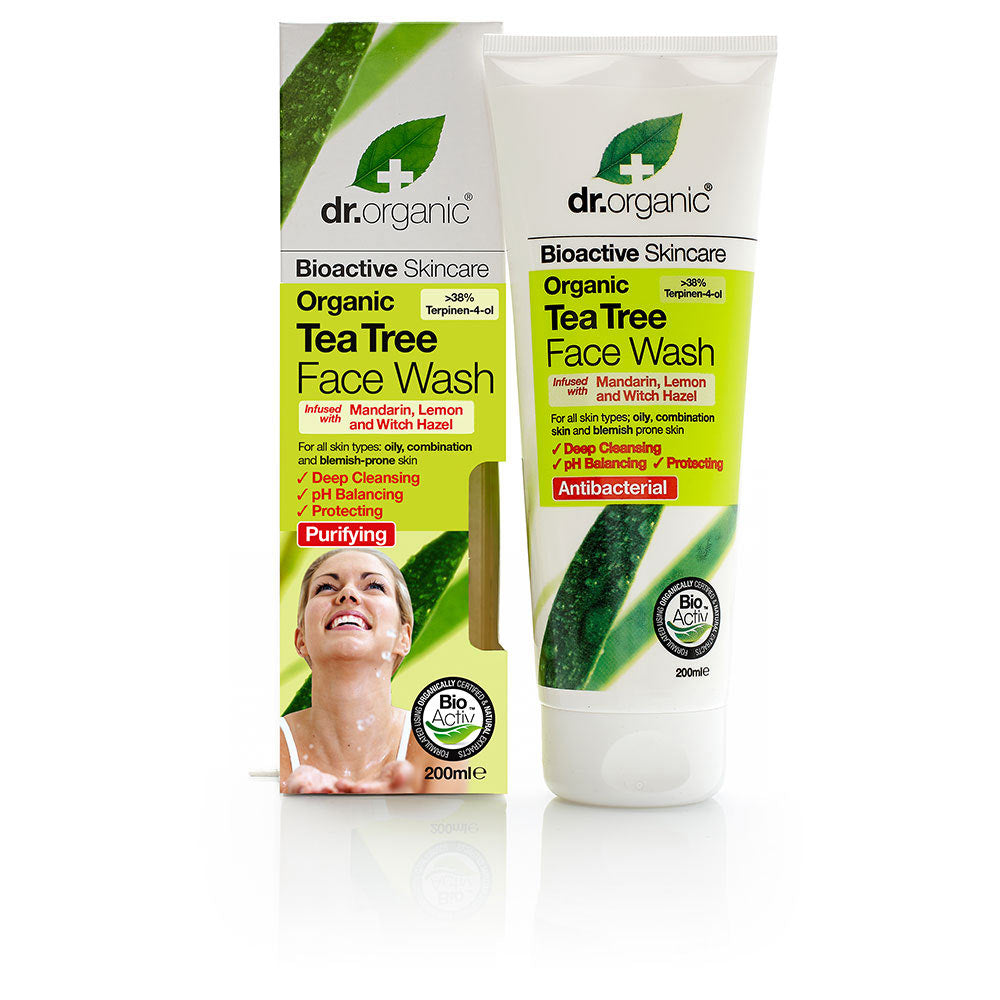 Dr. Organic Gel de Limpeza Facial Árvore do Chá Orgânico 200ml