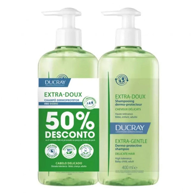 Ducray Extra-Doux Duo Shampoo Dermoprotetor 2x400ml