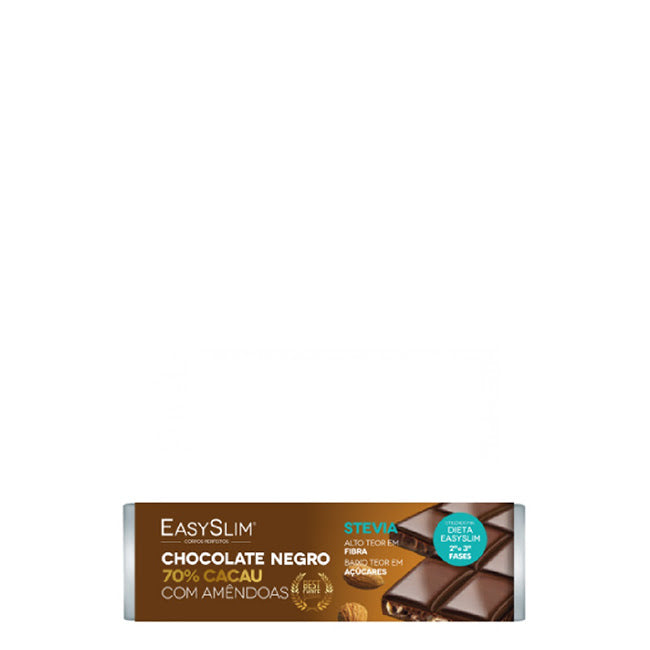 Easyslim Chocolate Negro 70% Cacau com Amêndoas 30g