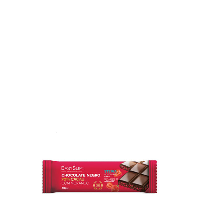 Easyslim Chocolate Negro 70% Cacau com Morango 30g