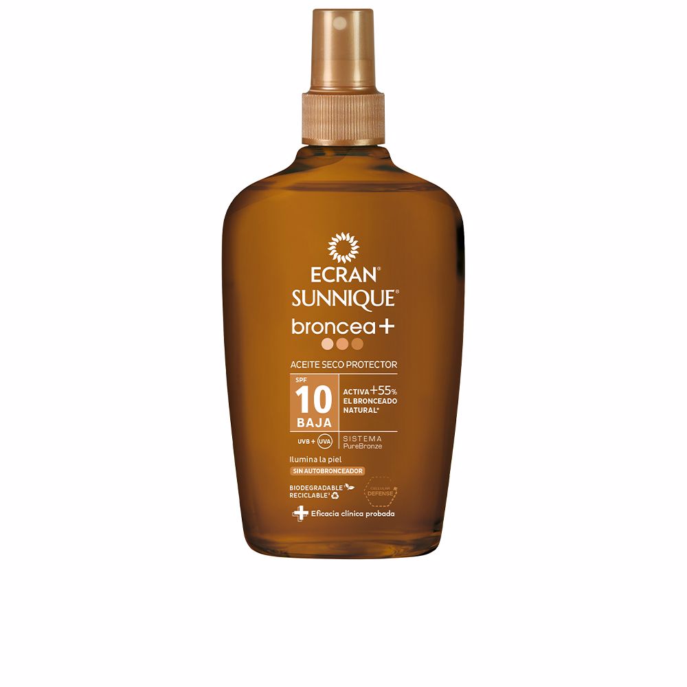 Ecran Sunnique Broncea+ Spray Oil SPF10 Óleo Solar 200ml