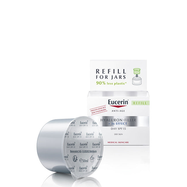 Eucerin Hyaluron-Filler x3 Effect SPF15 Creme de Dia Pele Seca Recarga 50ml