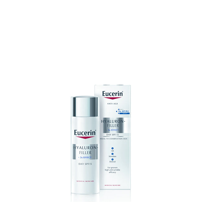 Eucerin Hyaluron-Filler x3 Effect SPF15 Creme de Dia Pele Normal a Mista 50ml
