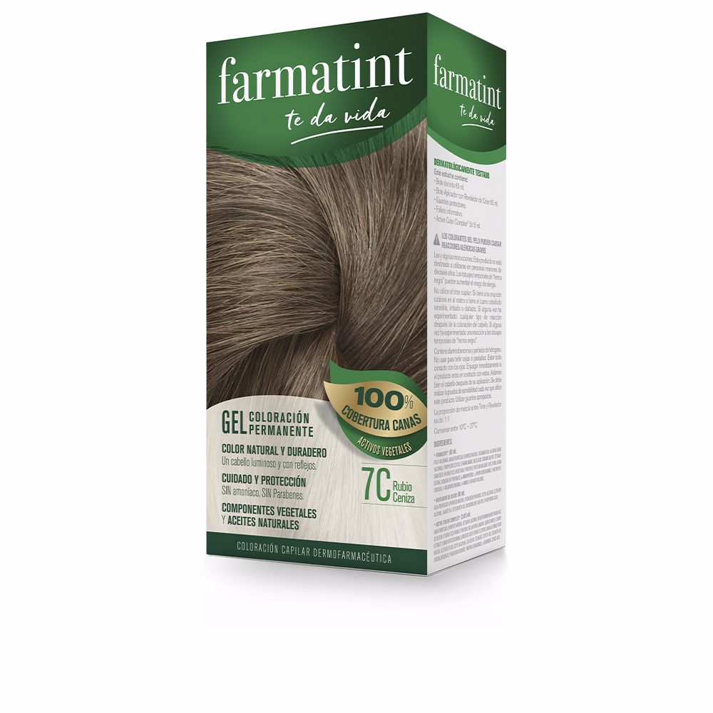 Farmatint Gel Coloração Permanente 7C Louro Cinza