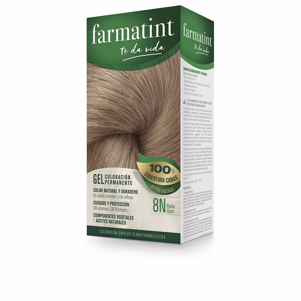 Farmatint Gel Color Coloração Permanente Cor 8N Louro Claro