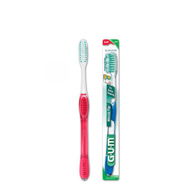 GUM Micro Tip Escova de Dentes Full Size Macia 470
