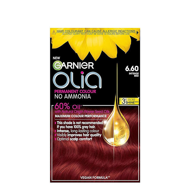 Garnier OLIA Coloração Permanente Cor 6.60 Vermelho Intenso