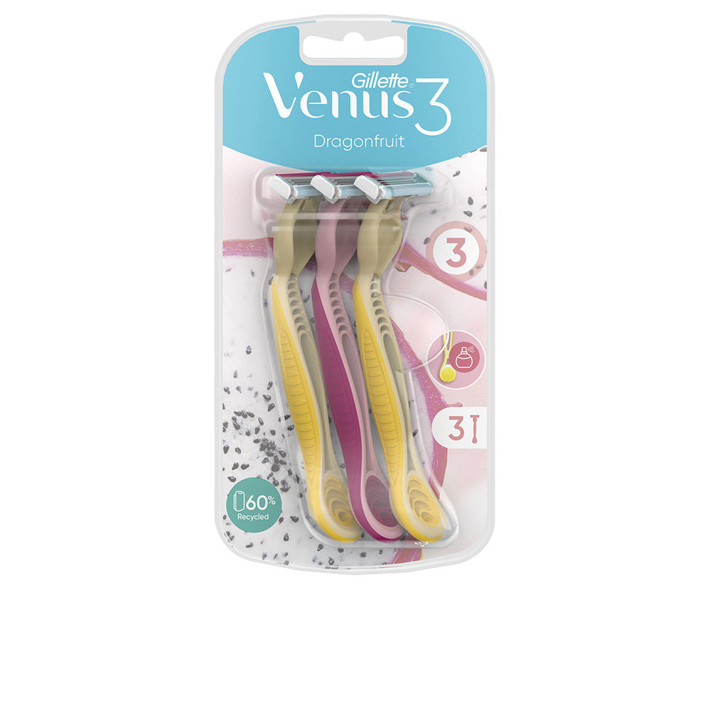 Gillette Venus 3 Dragonfruit Máquinas Descartáveis x3