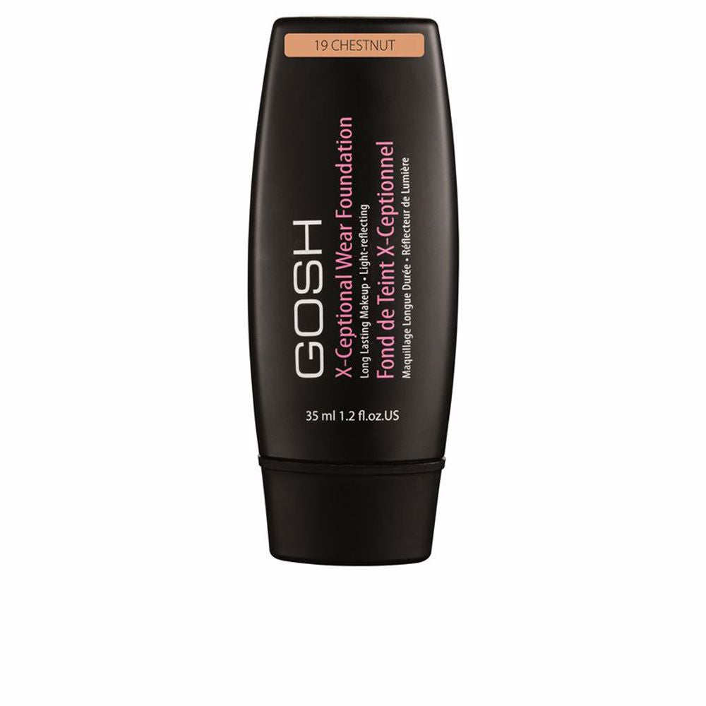 Gosh X-Ceptional Wear Base de Maquilhagem Longa Duração Cor 19 Chestnut 35ml