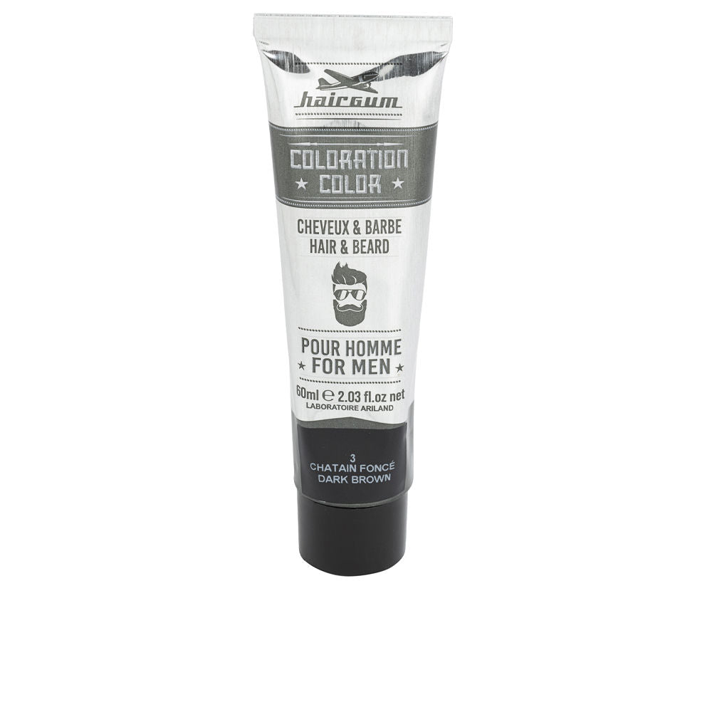Hairgum Colorante para cabello y barba 3 Castaño oscuro 60 g