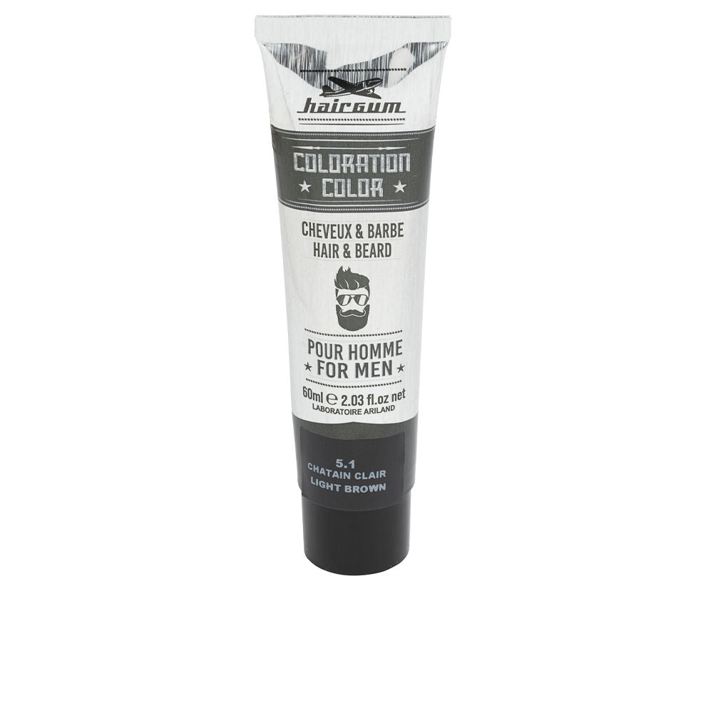 Tinte para cabello y barba Hairgum 5.1 Castaño claro 60 g