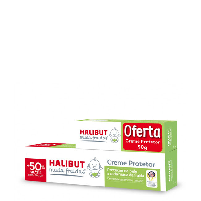 Crema protectora para el cambio de pañal Halibut 150 g + Crema 50 g
