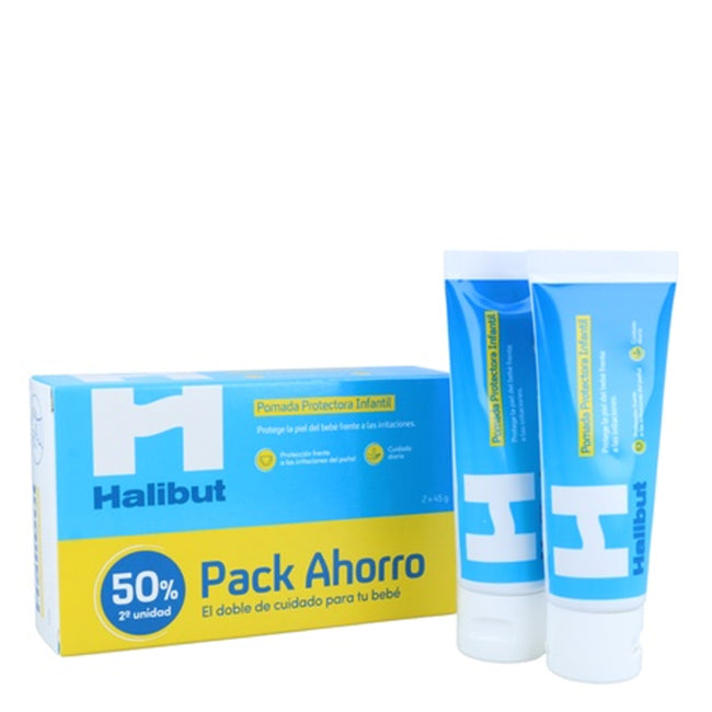 HALIBUT Dermoh Crema Pañal Pack Duplo 2x45gr., 90 Gramo