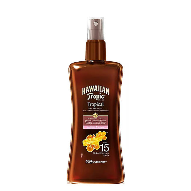 Hawaiian Tropic Coconut & Guava Dry Oil SPF15 Spray Solar 200ml