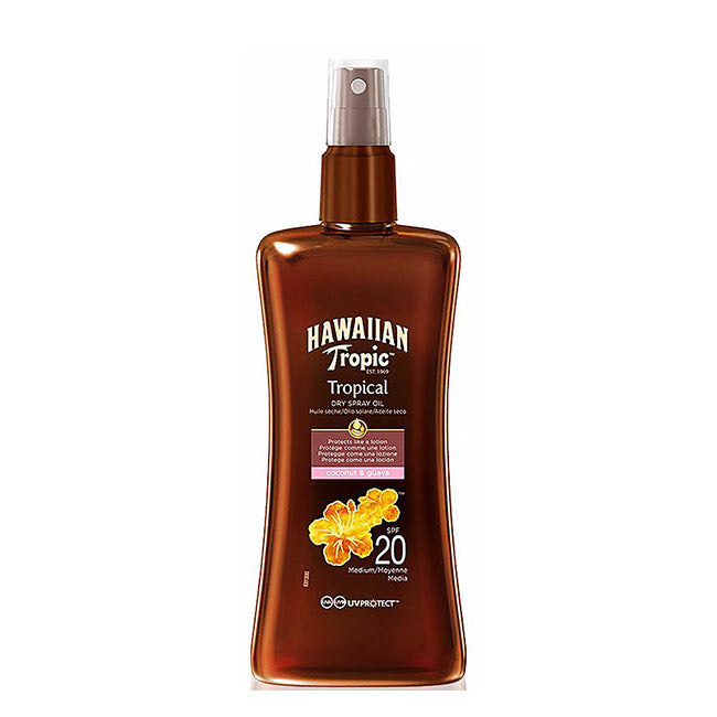 Hawaiian Tropic Coconut & Guava Dry Oil SPF20 Spray Solar 200ml