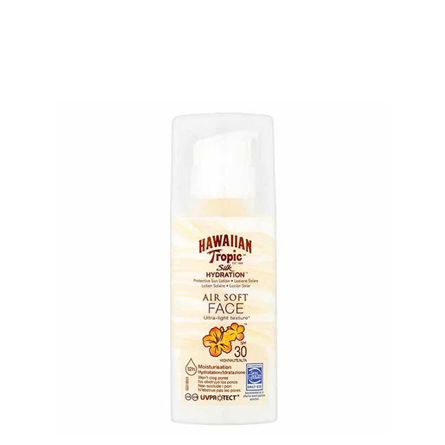 Hawaiian Tropic Silk Air Soft Loção Solar Facial FPS30 50ml