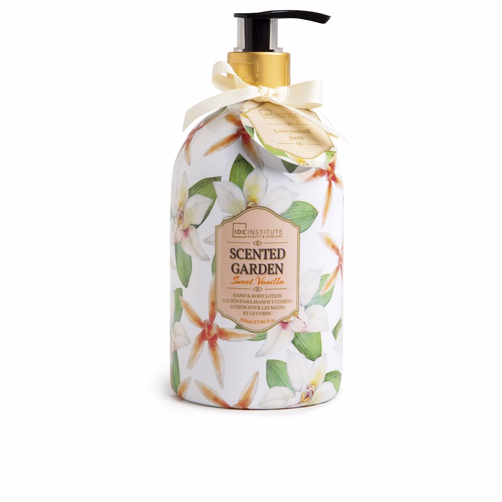 Loción corporal y de manos con aroma a jardín dulce de vainilla del IDC Institute (500 ml)