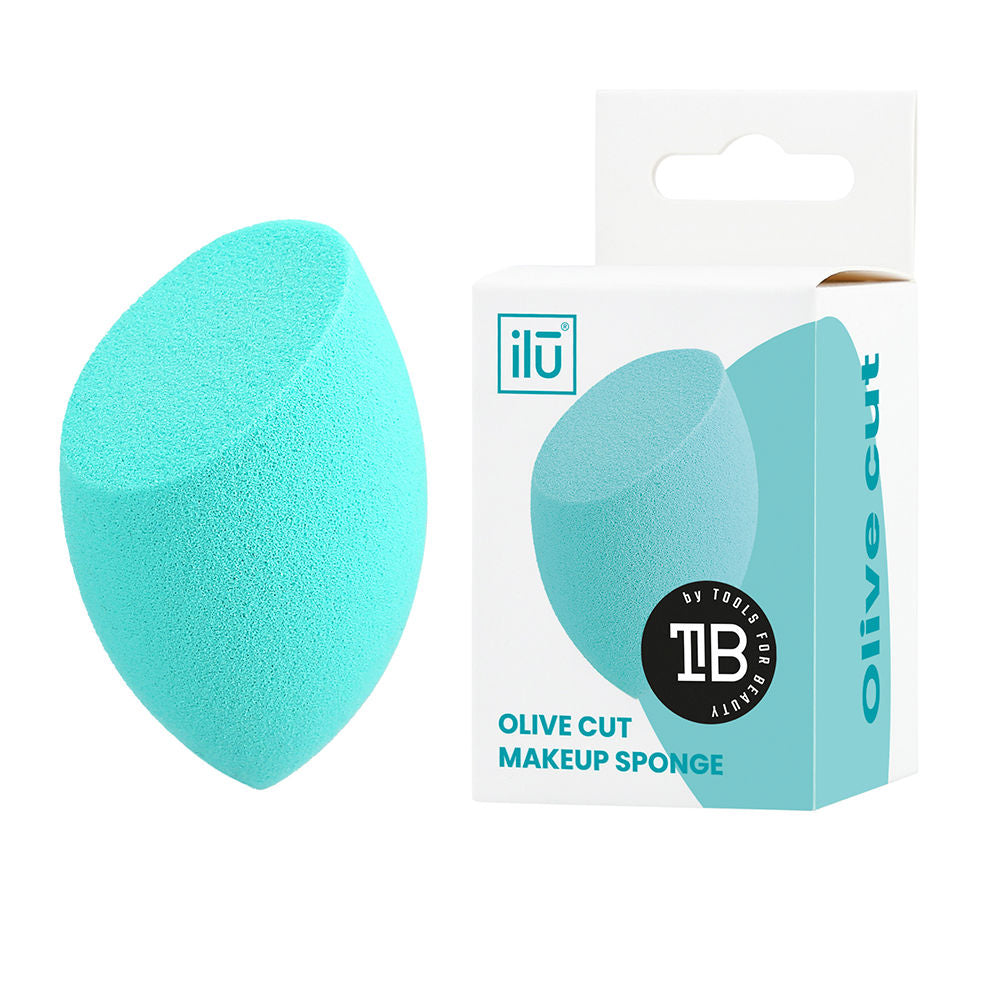 Ilū Olive cut shaped makeup sponge