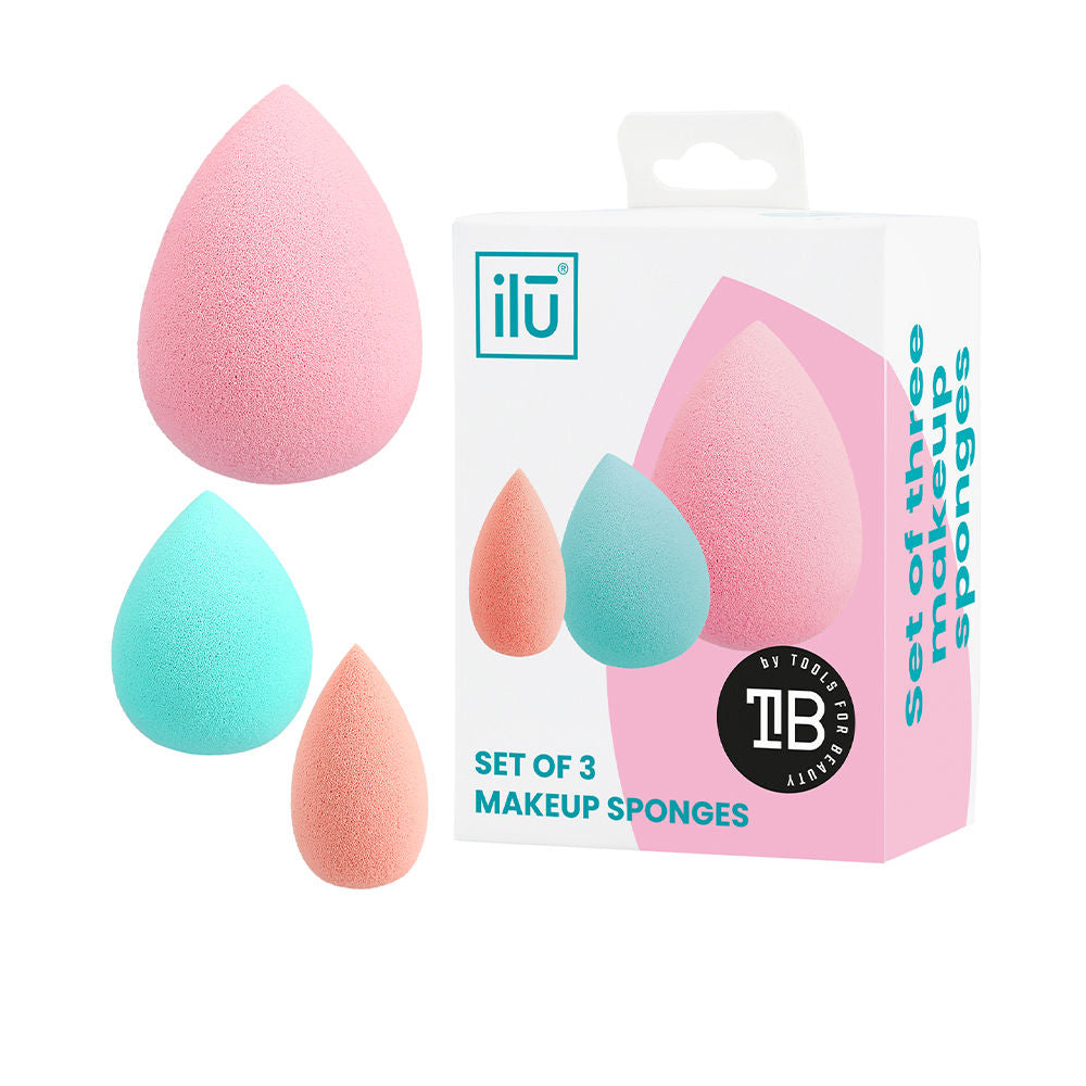 Juego de 3 esponjas de maquillaje ilū
