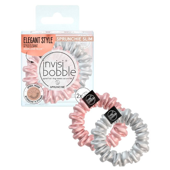 Invisibobble Sprunchie Slim Bella Chrome Elástico de Cabelo 2unid.