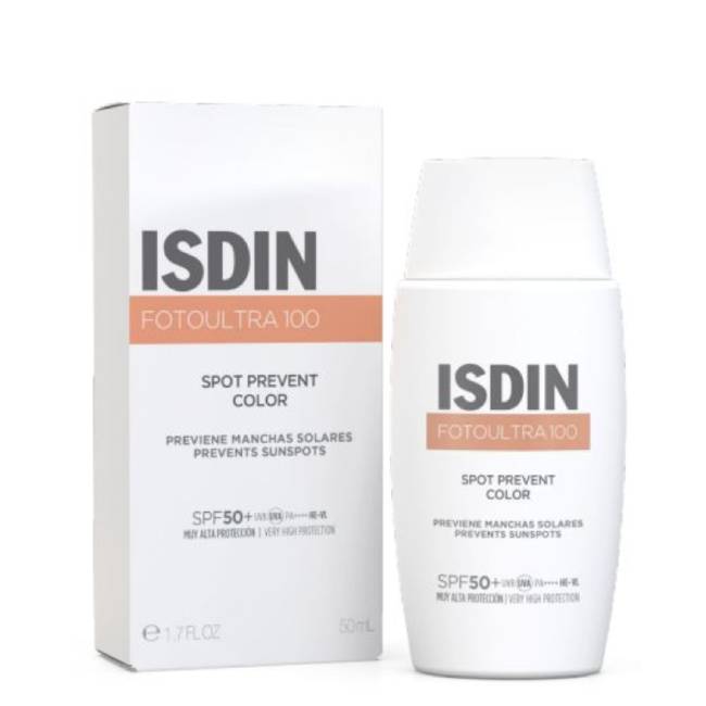 Fotoultra Isdin 100 Spot Prevent Color SPF50+ Fusion Fluid 50 ml