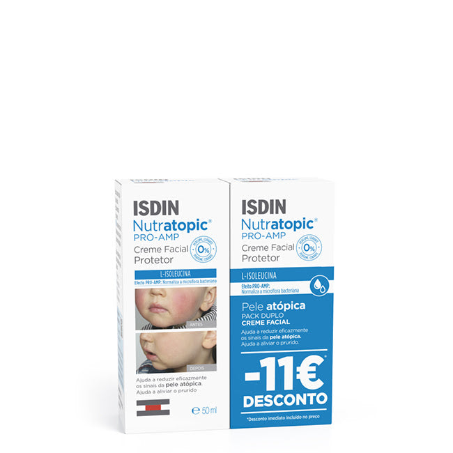 Isdin Nutratopic Pro-Amp Creme de Rosto Pele Atópica 2x50ml