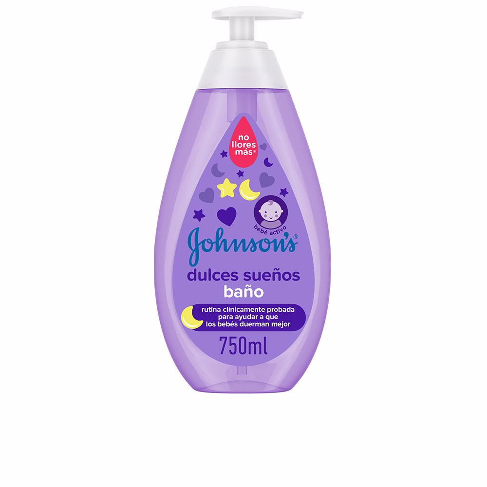 JOHNSON'S Baby Gel de baño para bebé Dulces Sueños (1x750 ml), gel de ducha con esencias relajantes NaturalCalm, ideal para bebés recién nacidos, fórmula No Llores Más