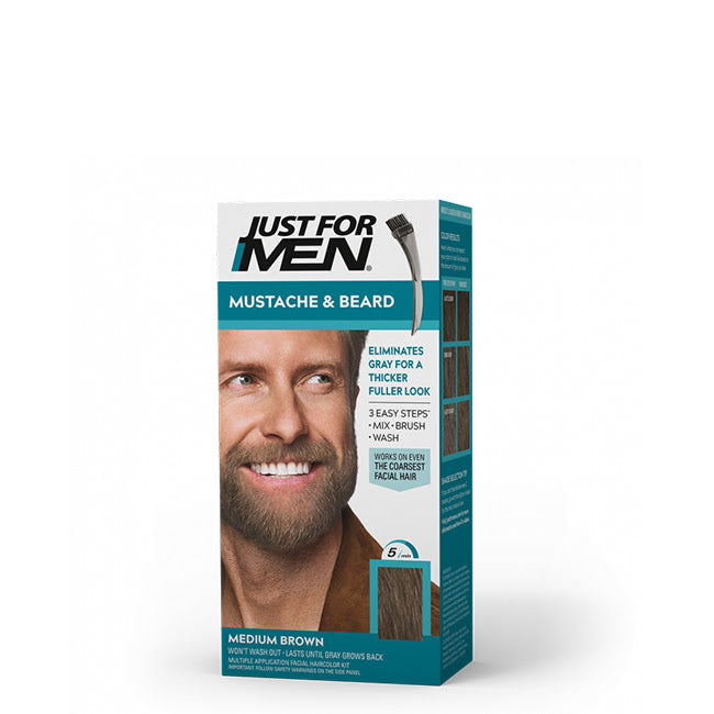 Color de bigote y barba Just For Men en tono castaño oscuro