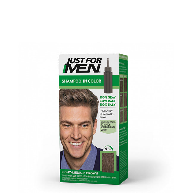 Champú de color Just For Men tono castaño medio