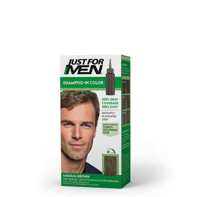 Champú de color Just For Men tono castaño oscuro