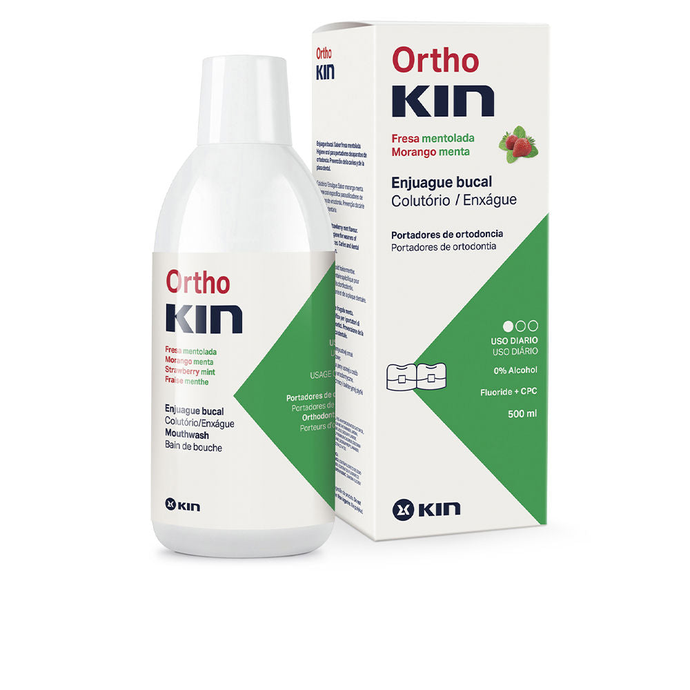Kin Orthokin Enjuague Bucal Sabor Fresa y Menta 500 ml