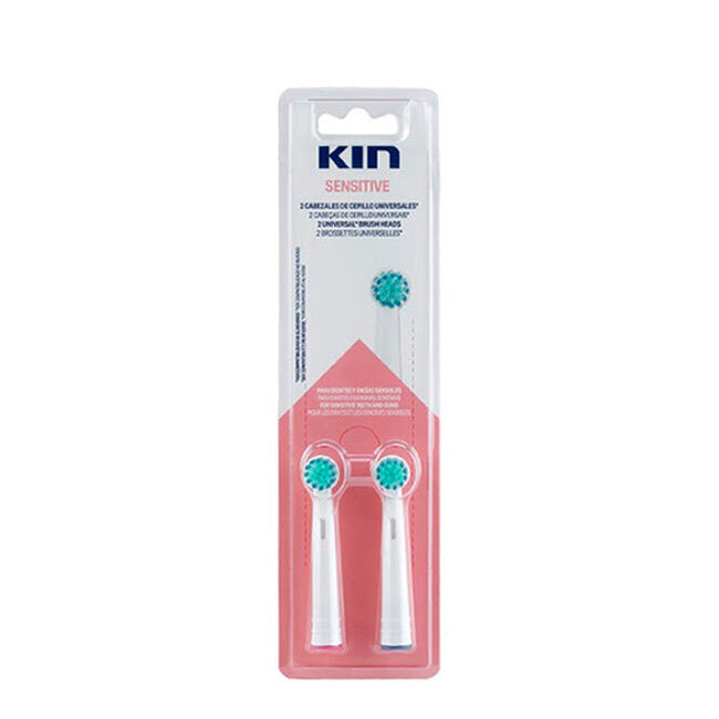 2 cabezales de cepillo de dientes eléctrico universales Kin Sensitive