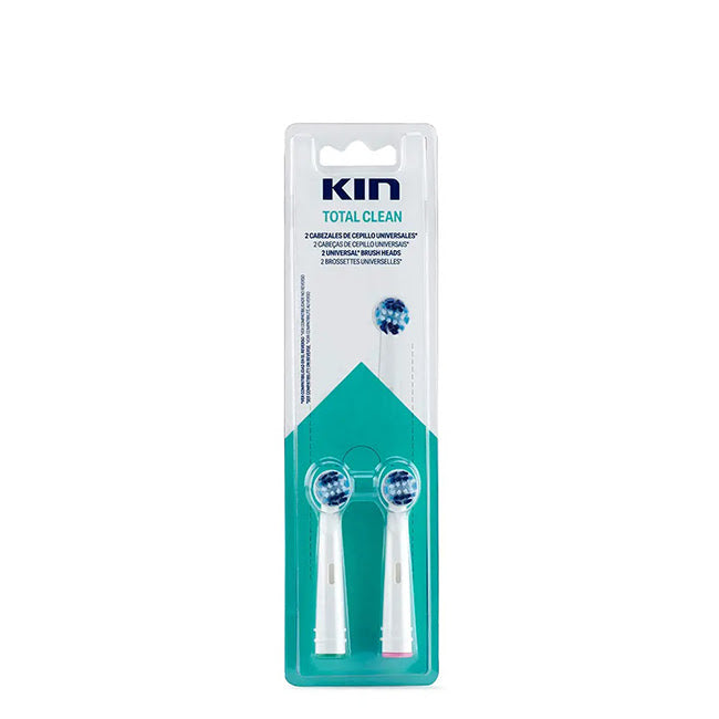 2 cabezales de cepillo de dientes eléctrico universal Kin Total Clean