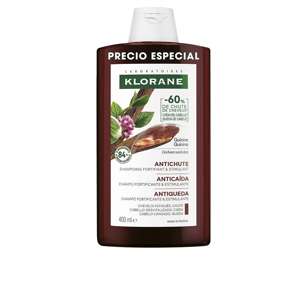 Champú anticaída fortificante bio con quinina Klorane 400 ml