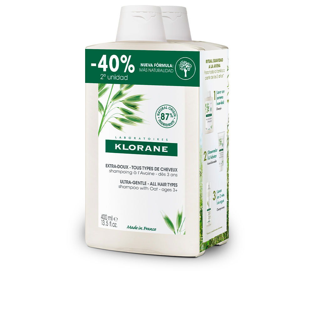 Klorane Leite de Aveia Duo Champô Ultra-Suave 2x400ml