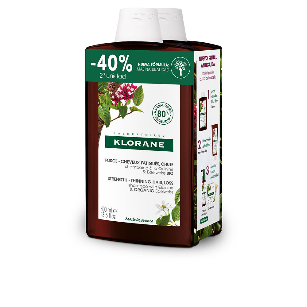 Klorane Quinina Bio Duo Champô Fortificante 2x400ml