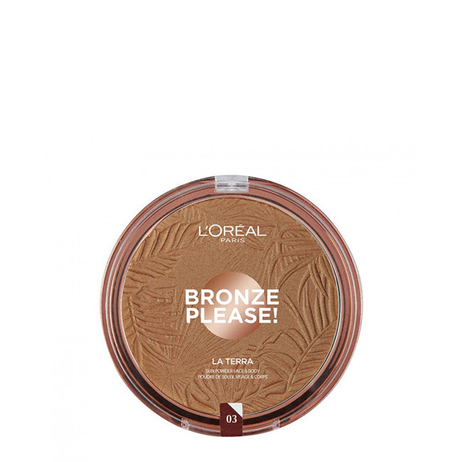 L'Oréal Bronze, por favor! La Terra Pó Bronzeador Cor 03 Caramelo Médio 18g