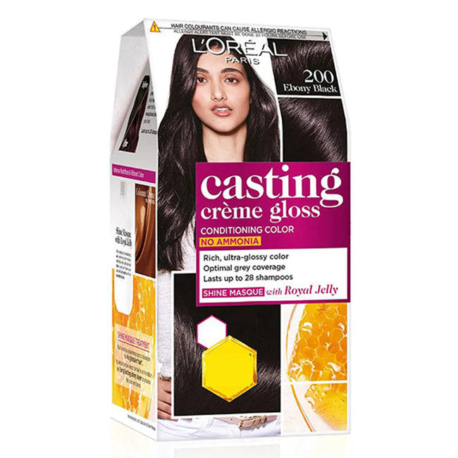 L'Oréal Casting Crème Gloss Coloração Cor 200 Preto Ébano 180ml